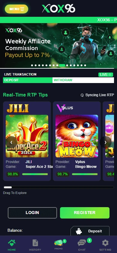 Xox96 Casino mobile home